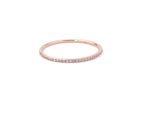 Thin and Delicate Eternity Ring 14kt Rose Gold