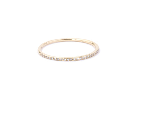 Thin and Delicate Eternity Ring 14kt Yellow Gold