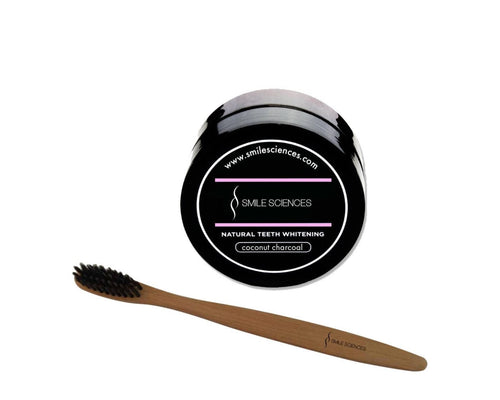 Activated Charcoal Powder & Eco Toothbrush Whitening Combo