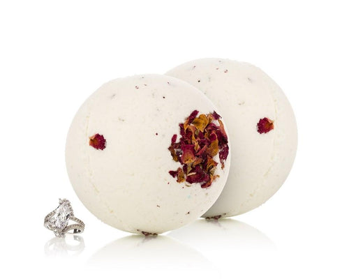 Morning Rose Bath Bomb with Luxury Ring Surprise - Pack of 2