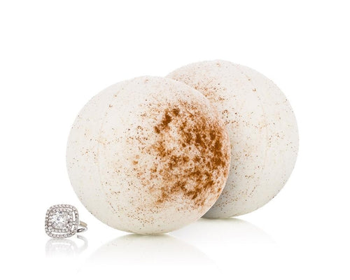 Vanilla Chai Bath Bomb with Luxury Ring Surprise - Pack of 2