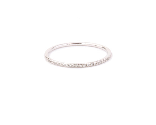Thin and Delicate Eternity Ring 14kt White Gold