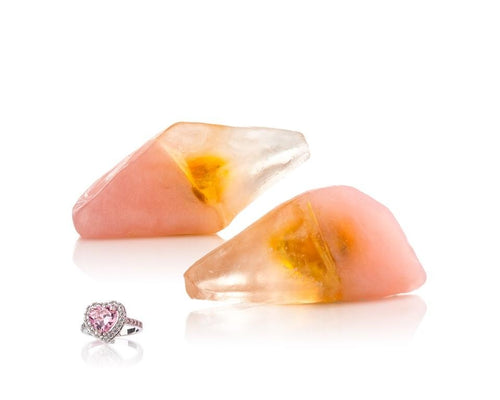 Pearlescent Gemstone Soap with Luxury Ring Surprise - Pack of 2