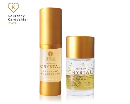 Cashmere Touch Luxury Skin Care Set - Drops of Crystal Beautifying Bi-Phase Oil + Drops of Crystal Cashmere Touch Serum